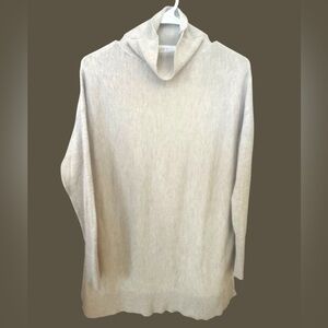LOFT Women's Cowl Neck Light Sweater Drop Sleeves and Split Hem Design Size‎ S